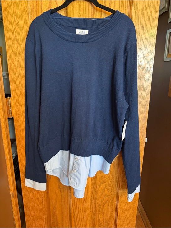 croft & barrow Sweaters - Croft and Barrow XXL Layered Look Sweater
